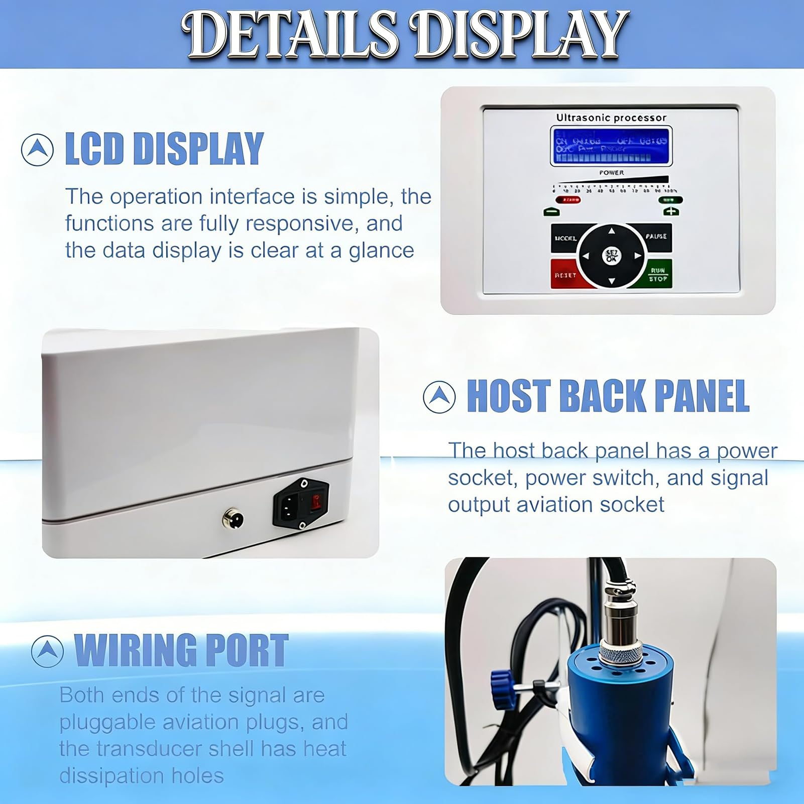 800 W Ultraschall-Prozessor | Zelldisruptor-Mischer | Ultraschall-Homogenisator | Ultraschallprozessor | Digitale Steuerung | 2 Modi 1-99-Stunden-Timer