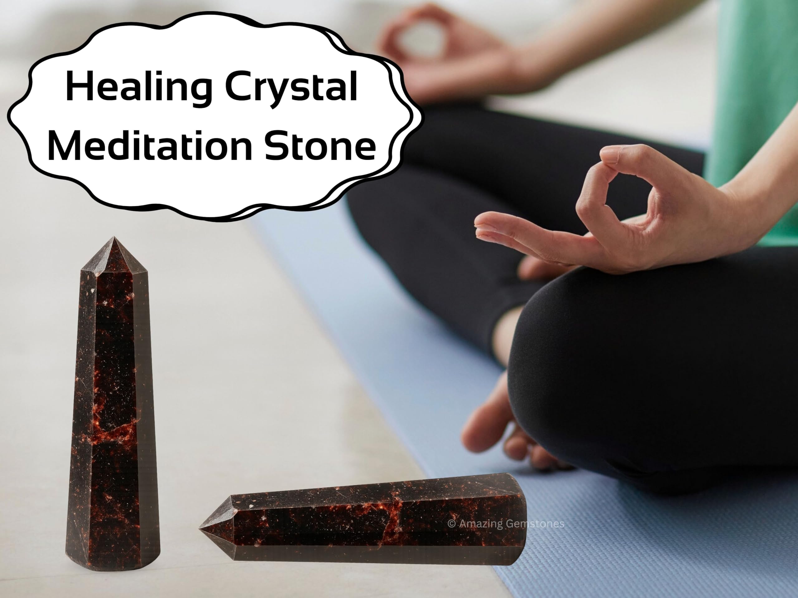Amazon.com: Garnet Crystal Towers, 3-4 Inch | Natural Healing