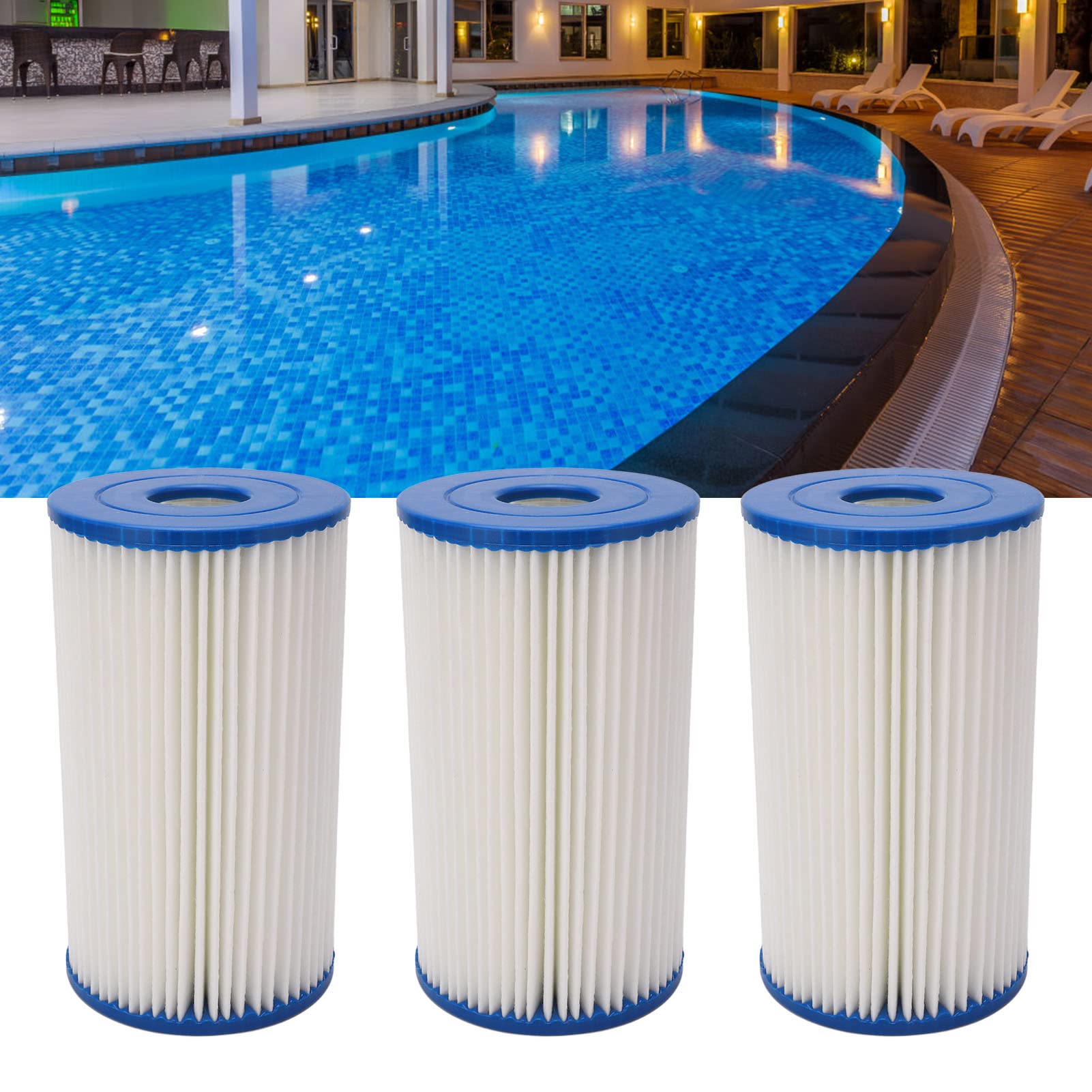 Marhynchus Cartouches Filtrantes de Piscine, Paquet de 3 Cartouches