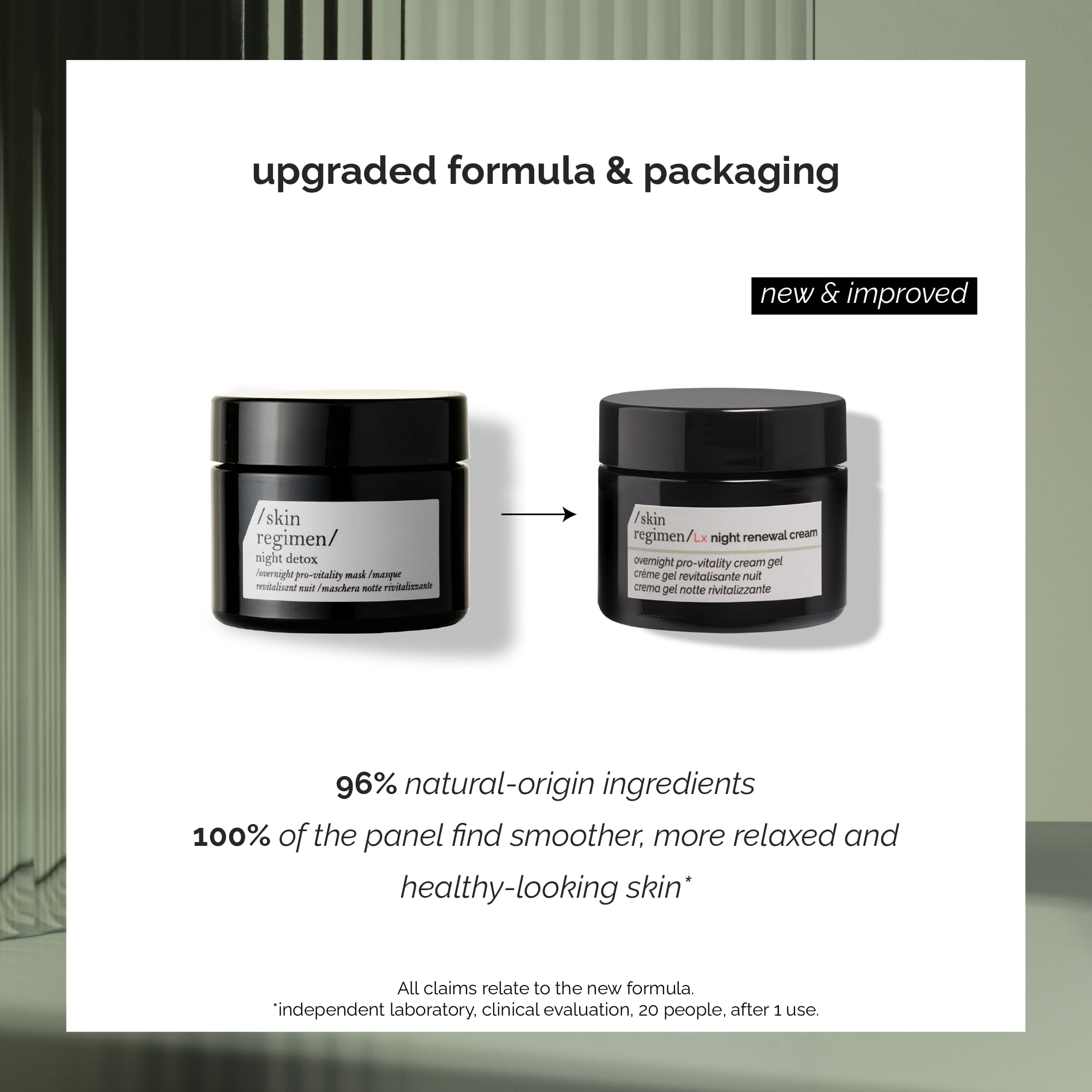 /skin regimen/Lx Night Renewal Cream, Overnight Pro-Vitality Gel, Exfoliates, Renews, Brightens, Longevity Complex™, Gluconolactone, Alpha-Glucan, Clean Beauty, Vegan, 1.69 Fl Oz