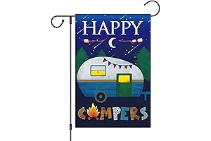 Happy Campers Garden Flag: Embrace Campfire Delights
