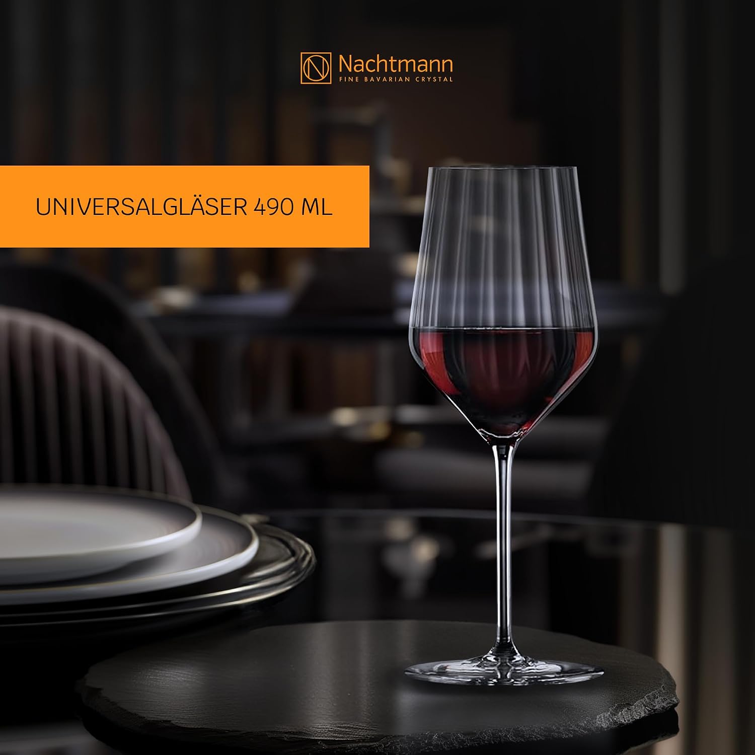 Nachtmann Universal Glasses Set of 2, 490 ml, Aperitivo, 105729, Crystal Glass Drinking Glasses, Dishwasher Safe for Wine, Cocktails, Water, Juice