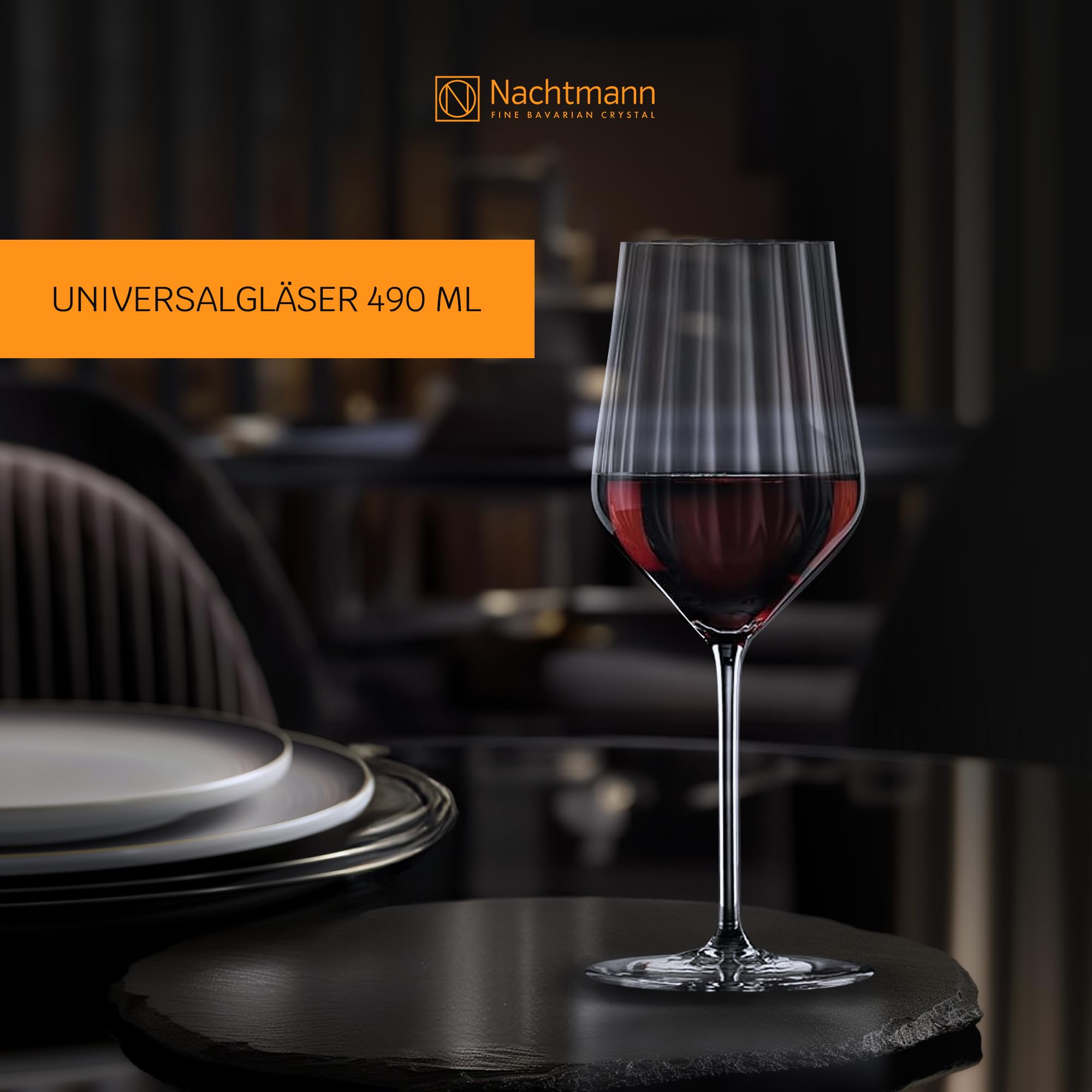 Nachtmann Aperitivo 105729 uniwersalne szklanki, zestaw 2 sztuk, 490 ml, szklanki do picia ze szkła kryształowego, nadają się do mycia w zmywarce, do wina, koktajli, wody, soku