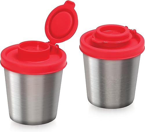 SIGNORAWARE - Juego de 2 saleros y pimenteros a prueba de humedad, para ir de campamento, picnic, al aire libre, cocina, loncheras, juego de