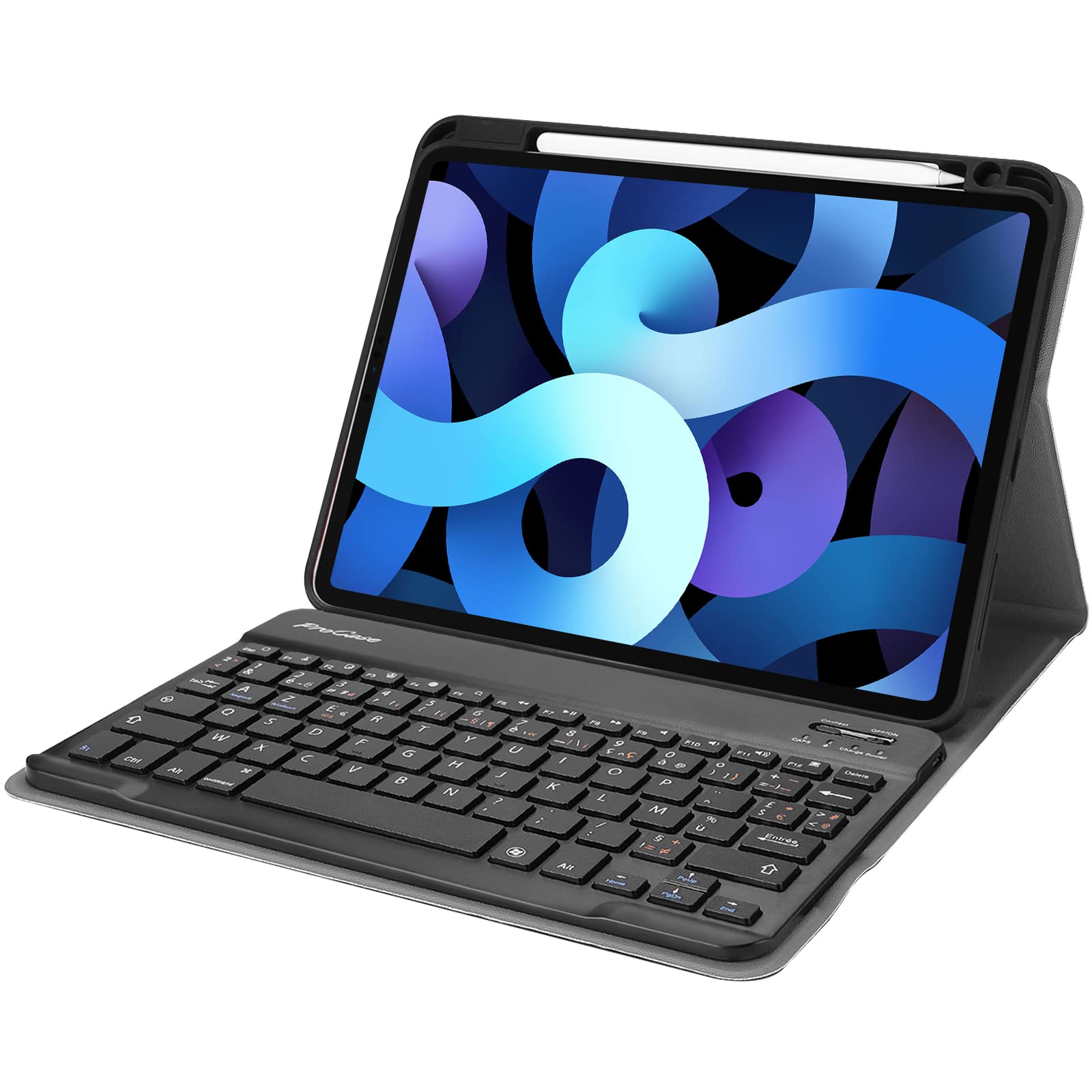 Coque Clavier Magnétique Pour IPad Air 11" M3/M2 (2025/2024) - AZERTY Français, Housse De Protection, Support Stylet - Rose