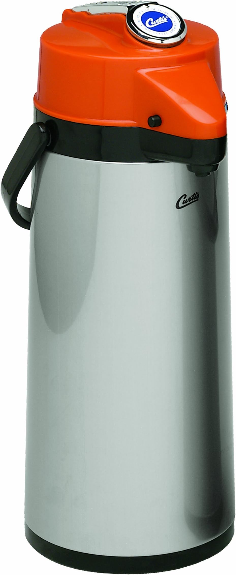 Wilbur Curtis Thermal Dispenser Air Pot, 2.2L S.S. Body Glass Liner Lever Pump, Decaf - Commercial Airpot Pourpot Beverage Dispenser - TLXA2201G000D (Each)