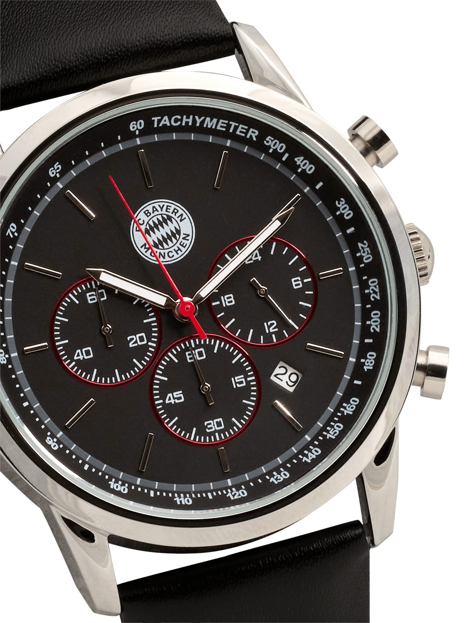 FC Bayern München Chronograph | Armbanduhr | Lederarmband | Herren 