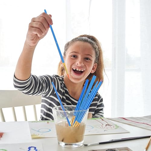 Miniatura 6 de ESRICH Juego de pinceles de pintura acrílica, 20 paquetes200 pinceles de nailon para el cabello, juego de pinceles de pintura adecuados para óleo,