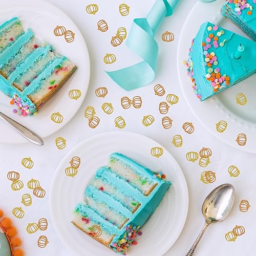 Miniatura 4 de INNORU Confeti de calabaza con purpurina, confeti de mesa de baby shower, confeti disperso de otoño y otoño, día de Acción de Gracias, confeti de