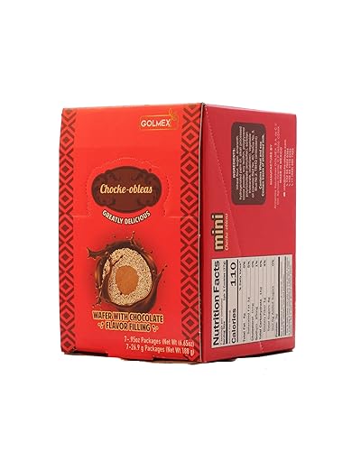 Chocke-Obleas Oblea de amaranto rellena de chocolate (paquete de 7)  Chocke Obleas de Amaranto rellenas de chocolate (Caja con 7 paquetes) (oblea de