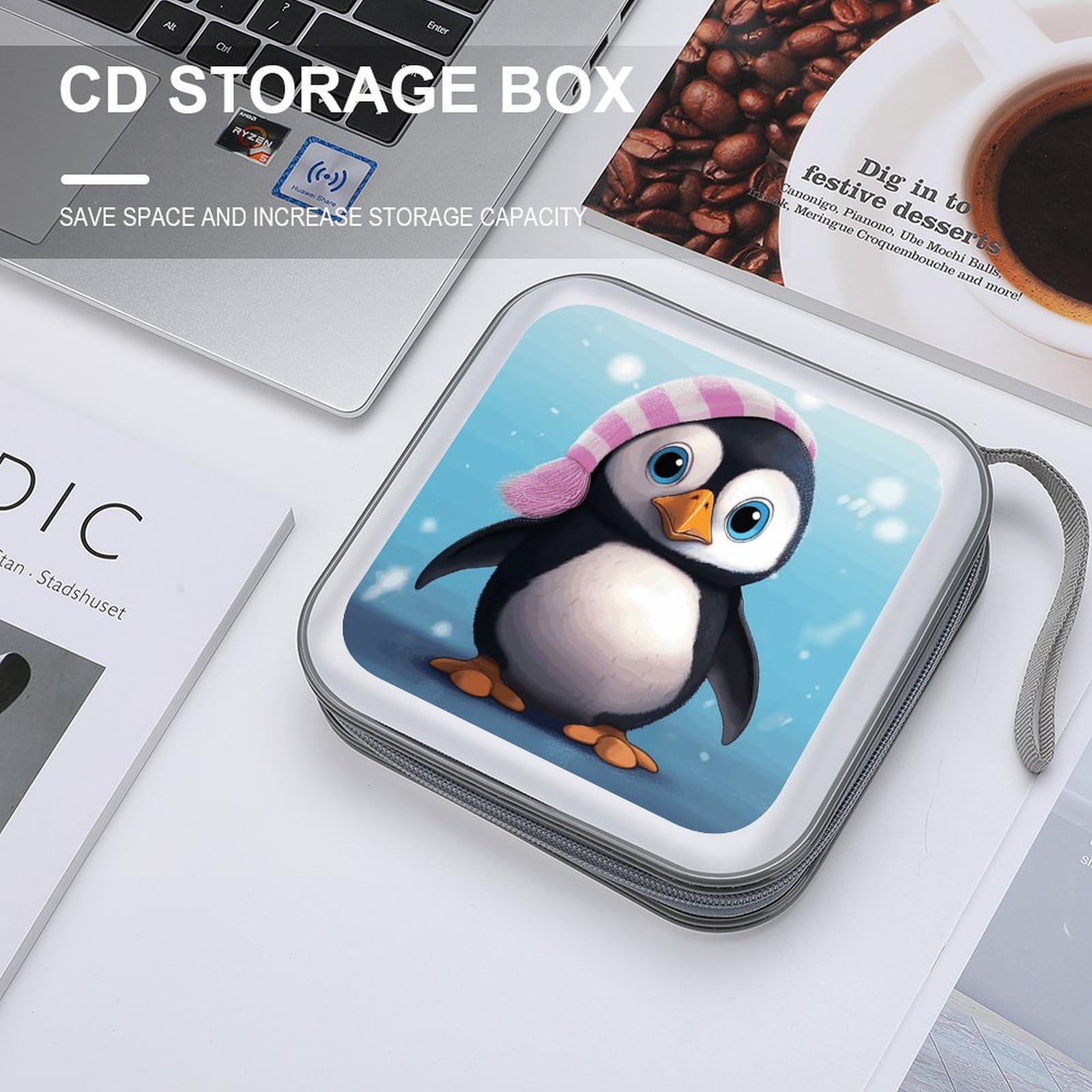 Amazon.com: LQPMNK CD Storage Box, CD Collection Bag Print Travel