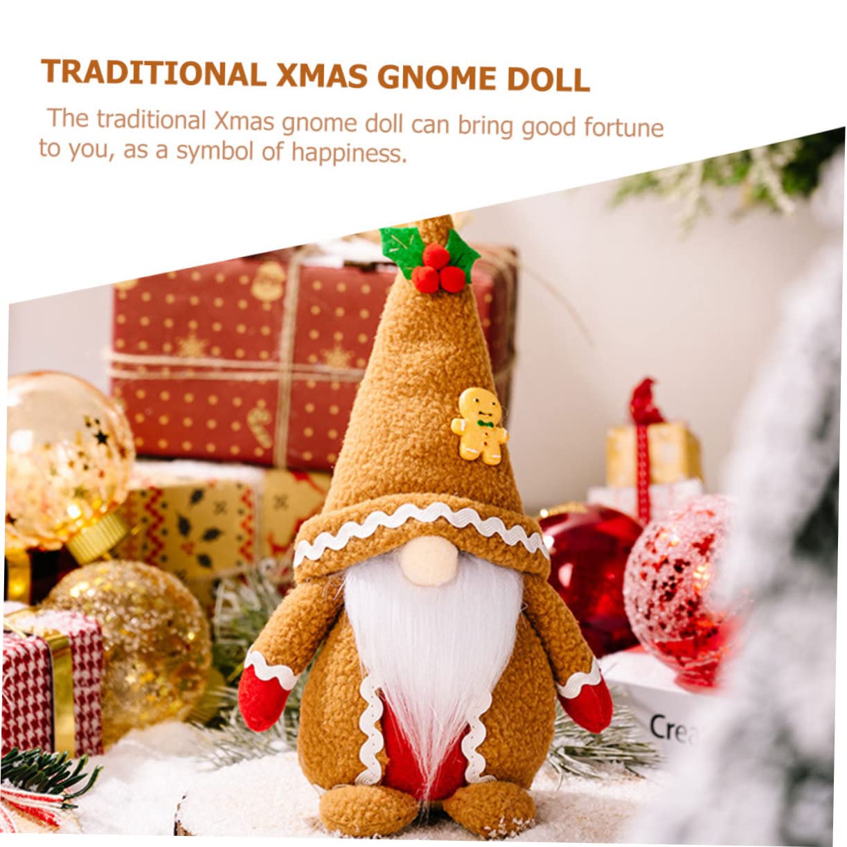PRETYZOOM 6 Piezas muñeca Rodolfo Figuras de Rellenos Adornos de muñecos navideños Duendes navideños decoración navideña Decoraciones de de Peluche algodón Light Brown