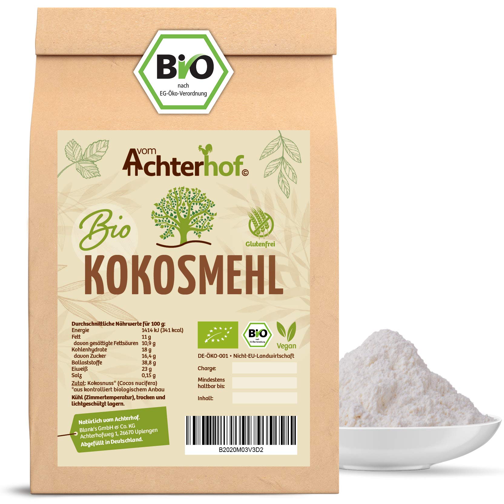 Bio Kokosmehl 1 kg (1er Pack)