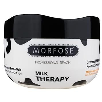 Morfose Professional Hair Mask for Dry, Damaged, or Brittle Strands 16.9 Fl oz Milk Therapy