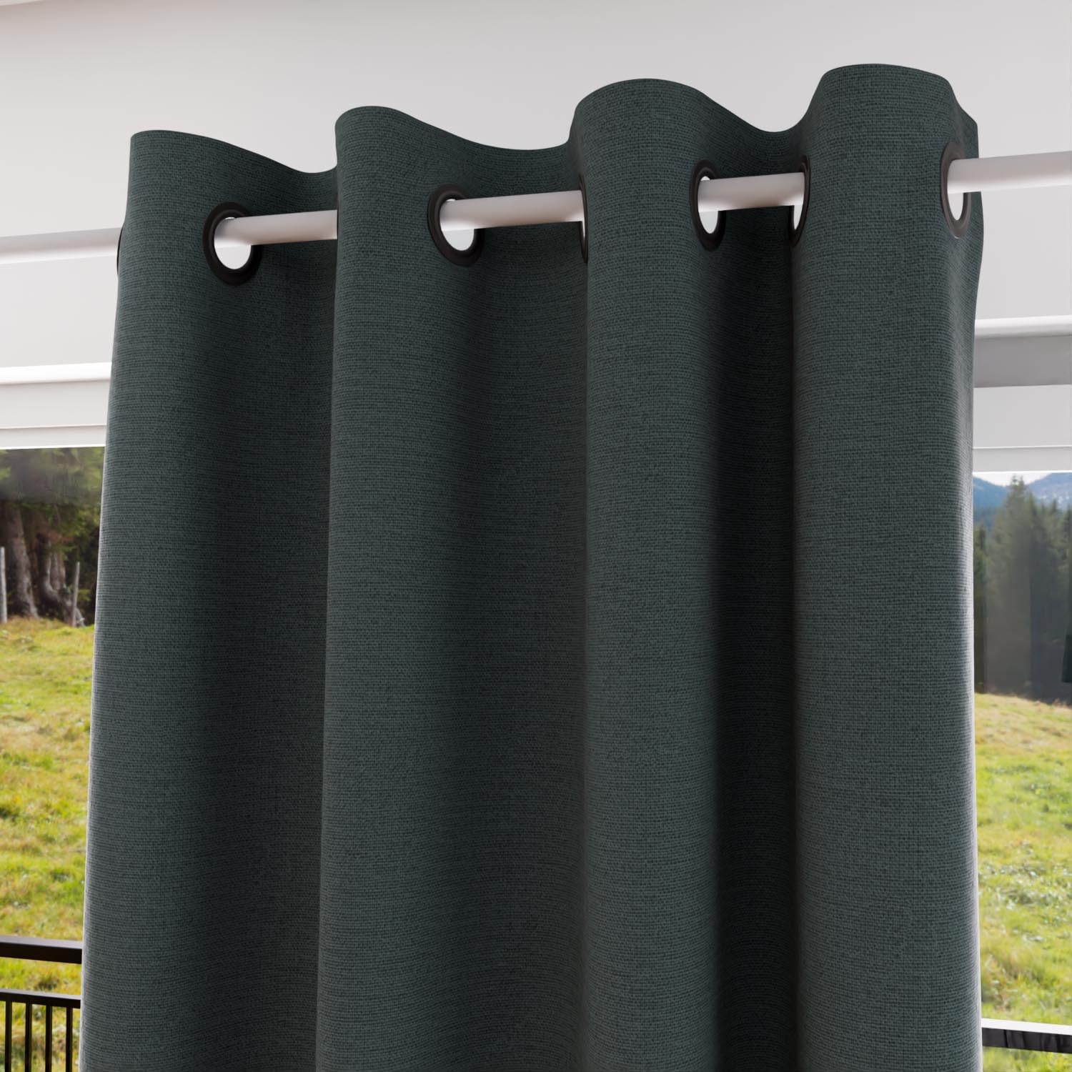 Soleil d'ocre, Eclipse 100% Blackout Curtain with Eyelets 135 x 180 cm Khaki