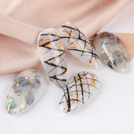 Black Spider Gel for Nails, Black Gel Paint for Nails Art UV LED DIY Design Manicure Spider Paint Nail Gel for Nail Art