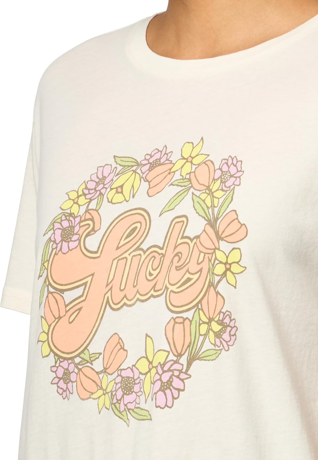 Lucky Brand Women's Lucky Floral Boyfriend Tee - Image 3