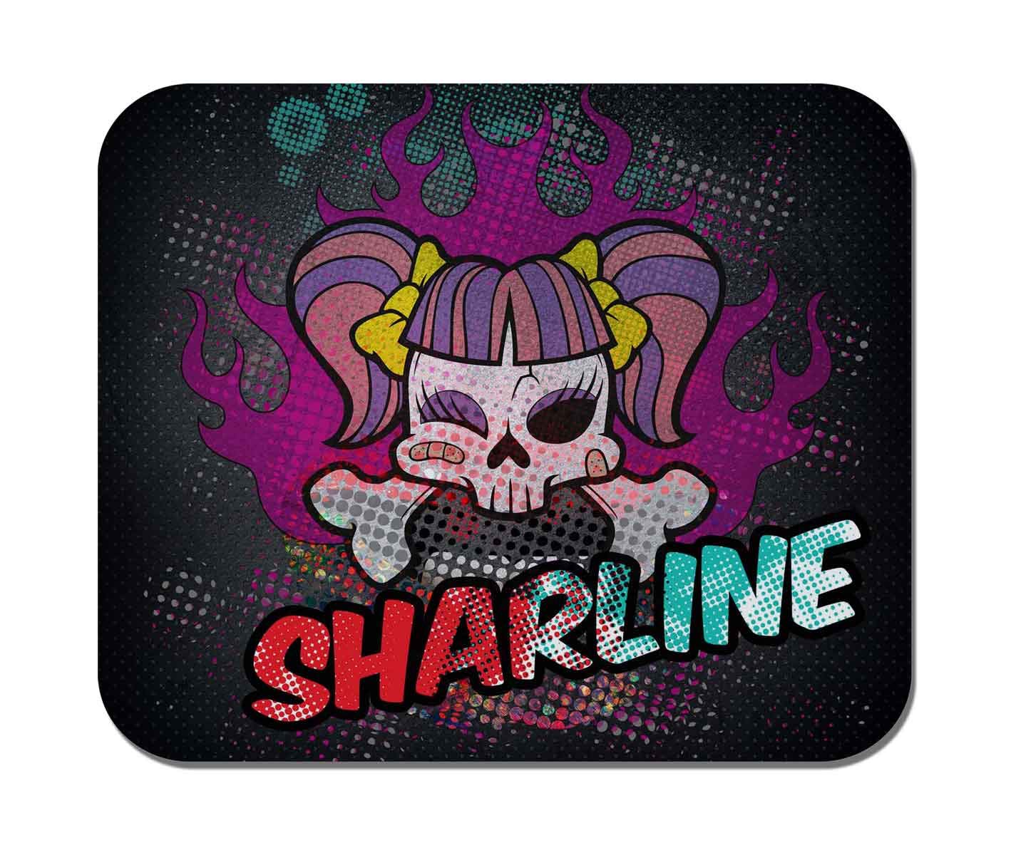 Makoroni - Sharline Female Name - Non-Slip Rubber - Computer, Gaming, Office Mousepad