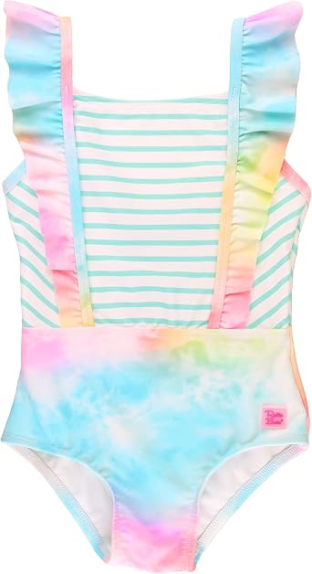 RuffleButts Baby/Toddler Girls Sleeveless One Piece Swimsuit w/UPF 50+ Sun Protection