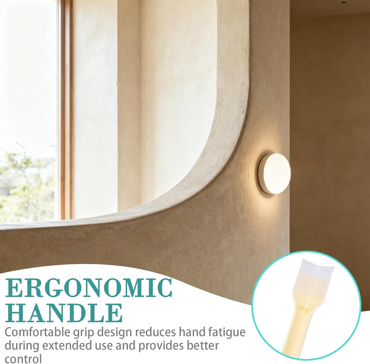 3/4" Outside Bull Nose Corner Trowel, Plastic Flex Blade and Handle | for use on outside bull nose corners, Drywall Mud Tool