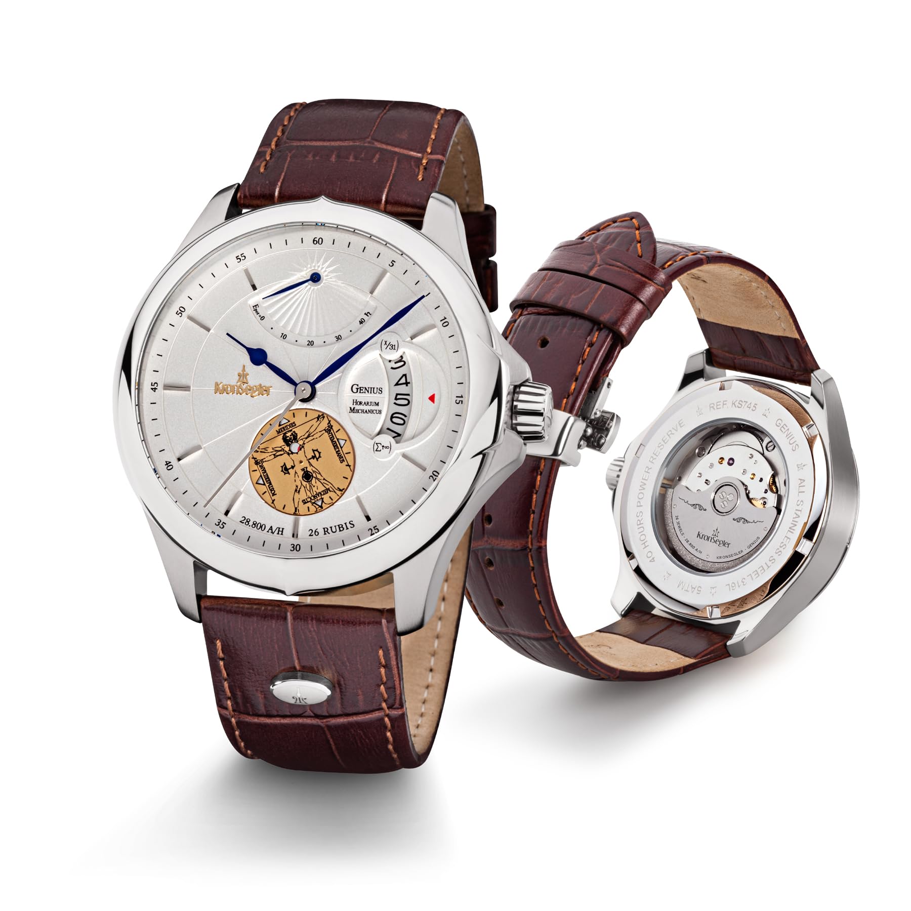Kronsegler Genius Horarium Mechanicus KS745 in Anthrazit und Roségold