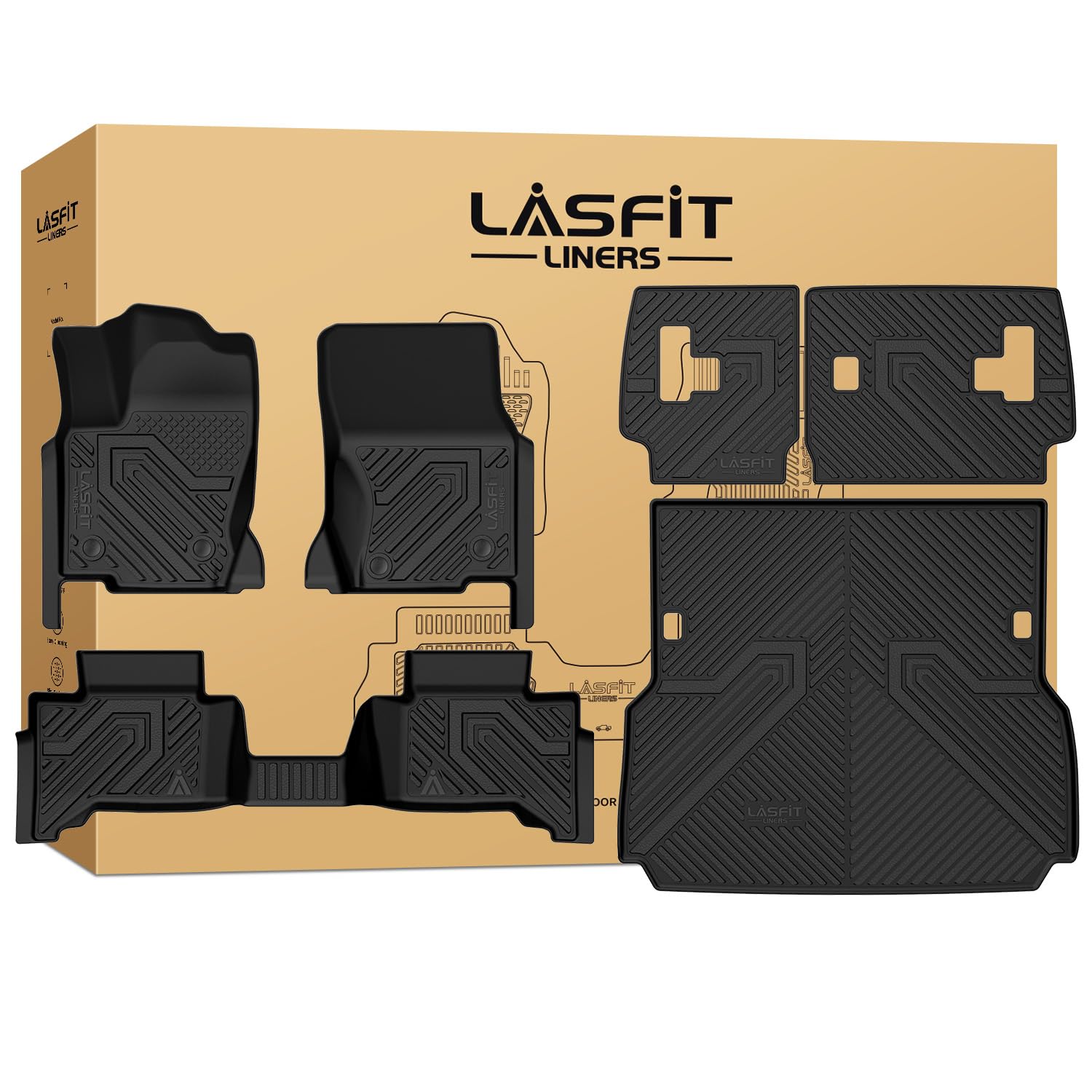 Photo 1 of LASFIT Floor Mats for Toyota Land Cruiser LC250 2027-2024, with Cargo Mat