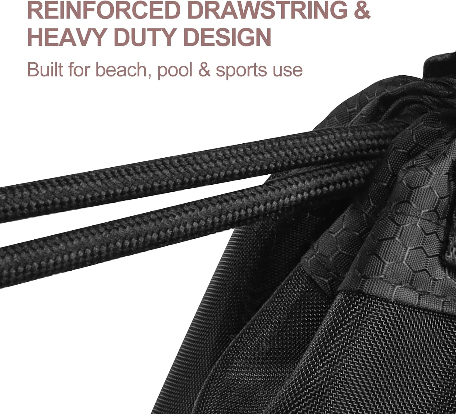 Moyad Mesh Swim Bag, Breathable Drawstring Backpack for Gym, Pool & Beach