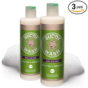 Cloud Star Buddy Wash Dog Shampoo- Green Tea and Bergamot, 16-Ounce Bottles (Pack of 3)
