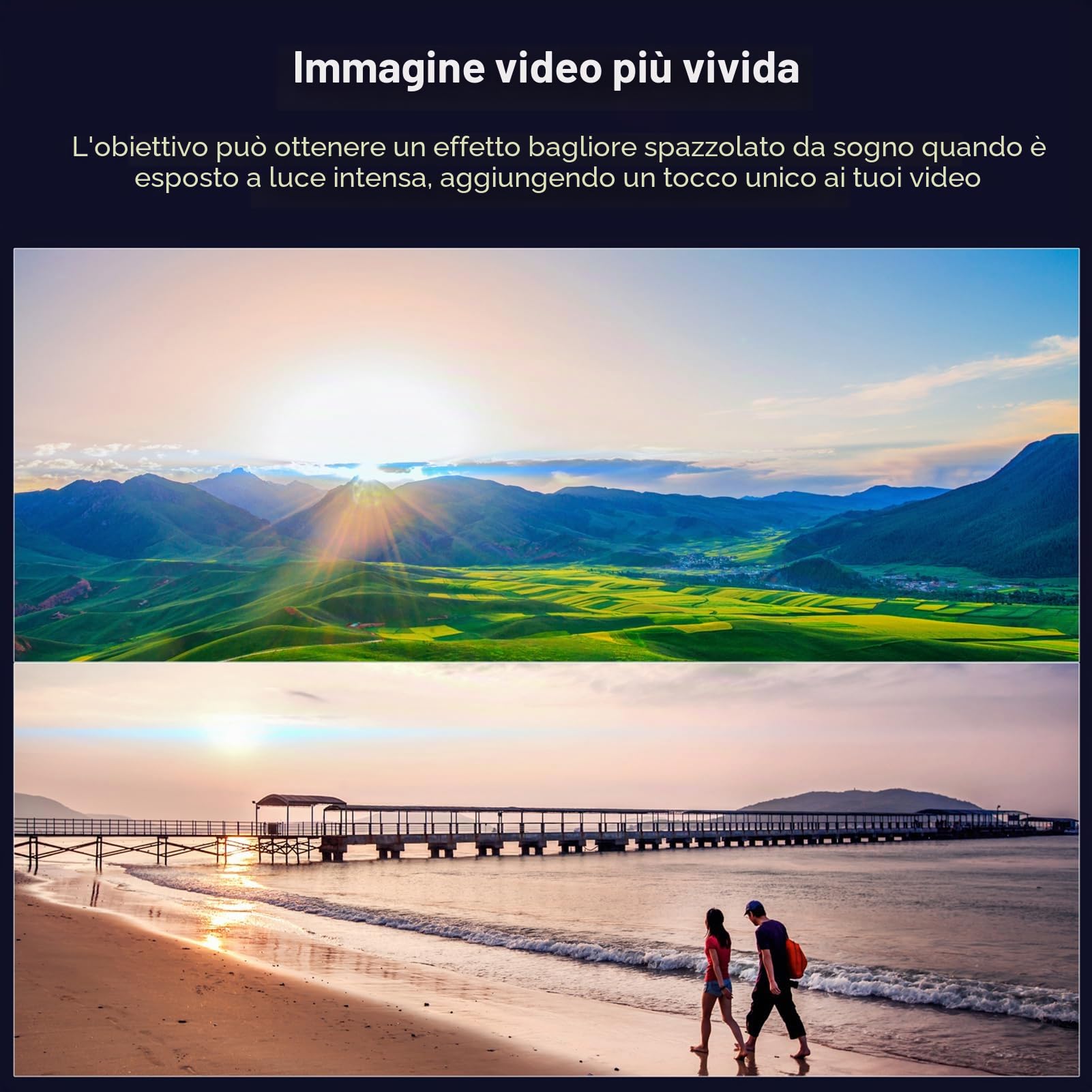 Andoer Obiettivo cinematografico anamorfotico per smartphone, deformazione 1,55x, clip universali, borsa trasporto