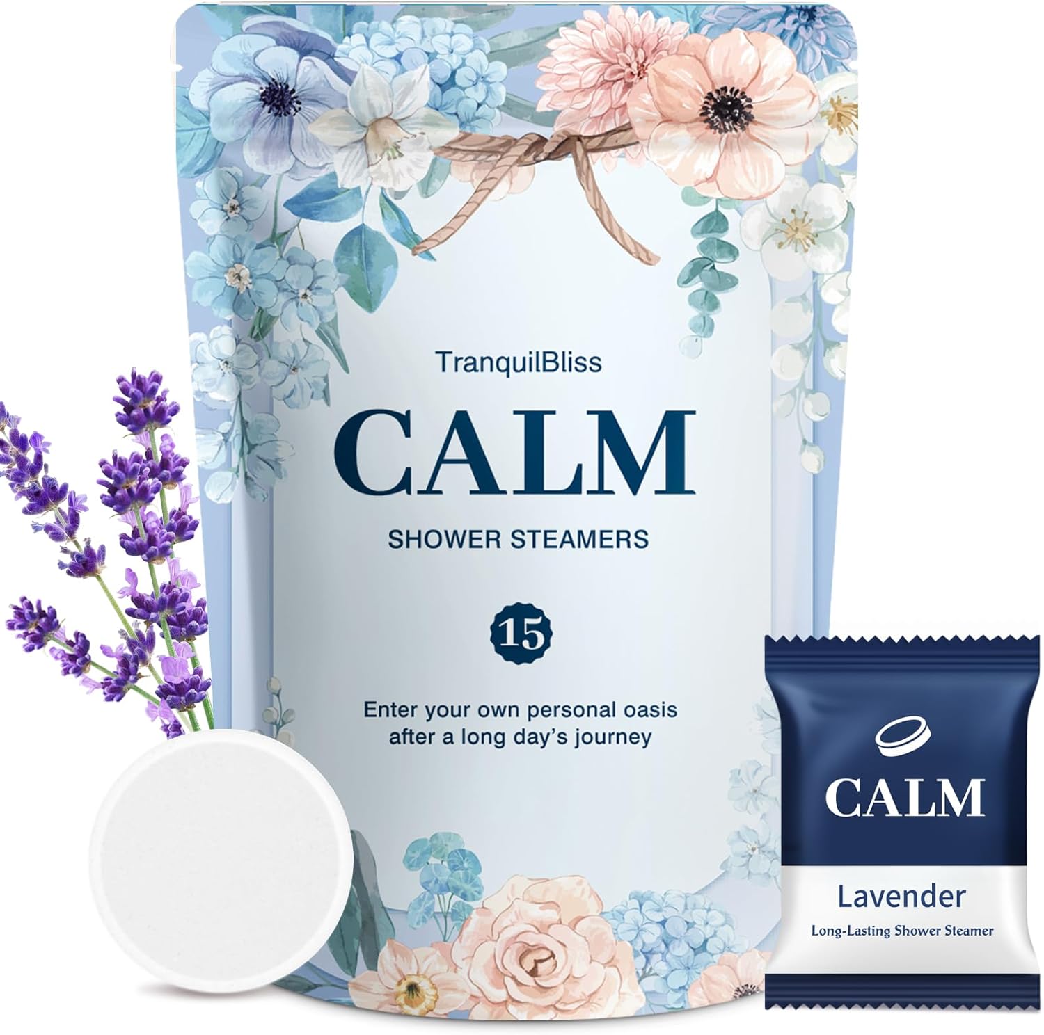 TranquilBliss Shower Steamers-15 Pack Shower Bombs with Lavender Scent, Self-Care Presents for Women Who Have Everything, Relaxation Birthday Presents for Women, Valentines Day Presents for Her TranquilBliss Shower Steamers-15 Pack Shower Bombs with Lavender Scent, Self-Care Presents for Women Who Have Everything, Relaxation Birthday Presents for Women, Valentines Day Presents for Her