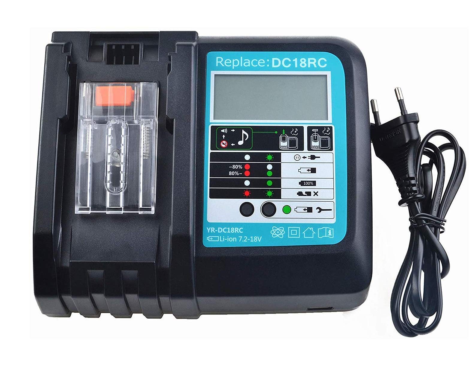 Ładowarka zamienna Makita 18V DC18RA DC18RC do Makita BL1830 BL1850 BL1815 BL1430 BL1450 BL1415 14,4-18V