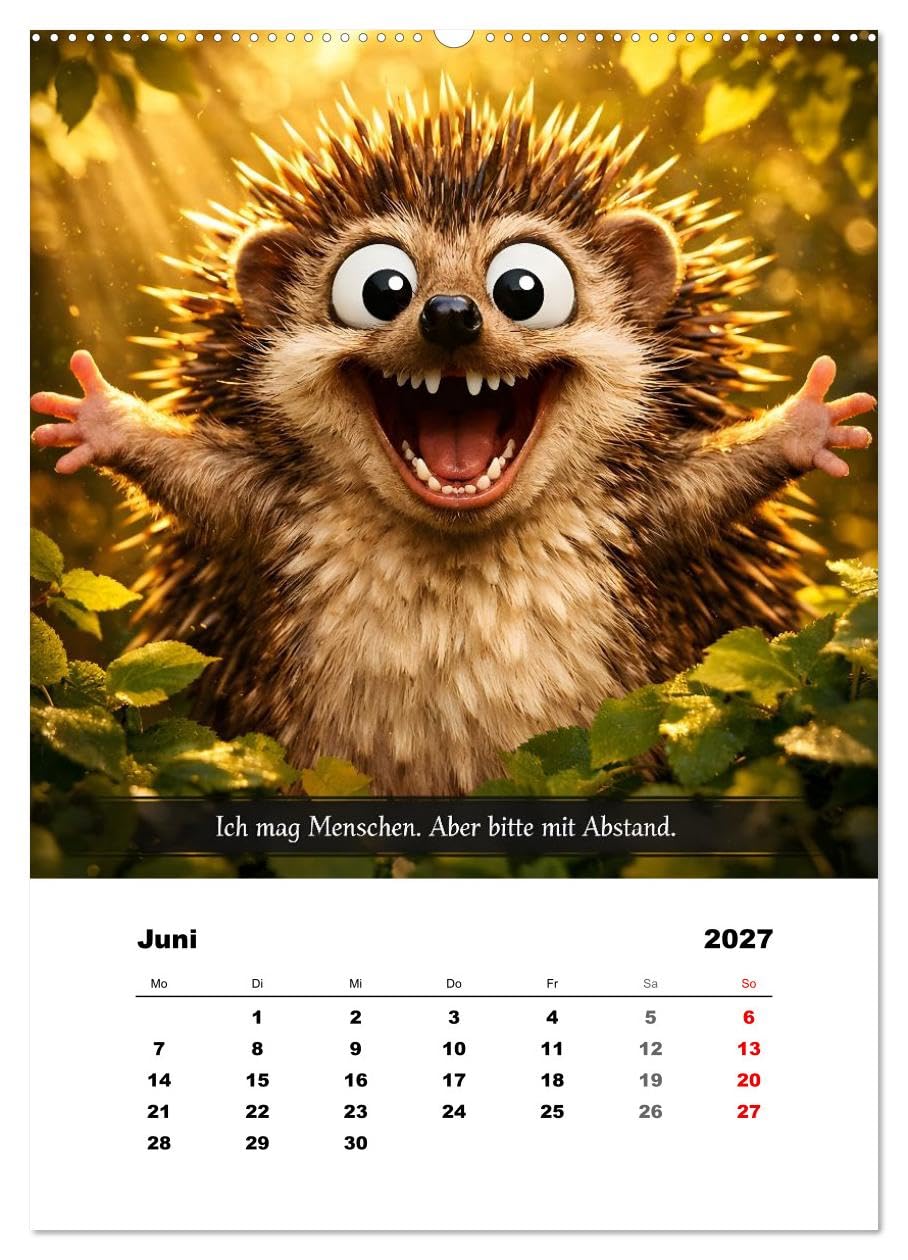 Tier-isch wahr! (hochwertiger Premium Wandkalender 2027 DIN A2 hoch), Kunstdruck in Hochglanz: Zwölf Sprüche, die wir alle kennen (CALVENDO Spass)