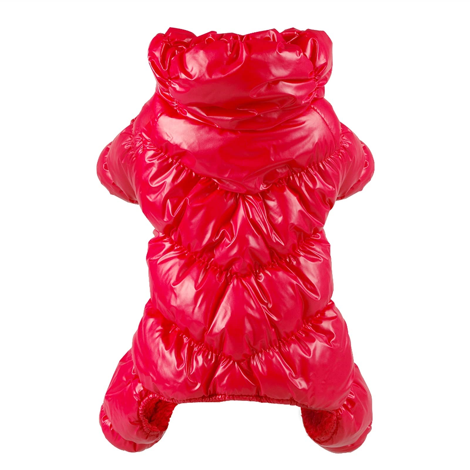 Manteau d'hiver pour petit chien Carlin Chihuahua vêtement rouge taille M