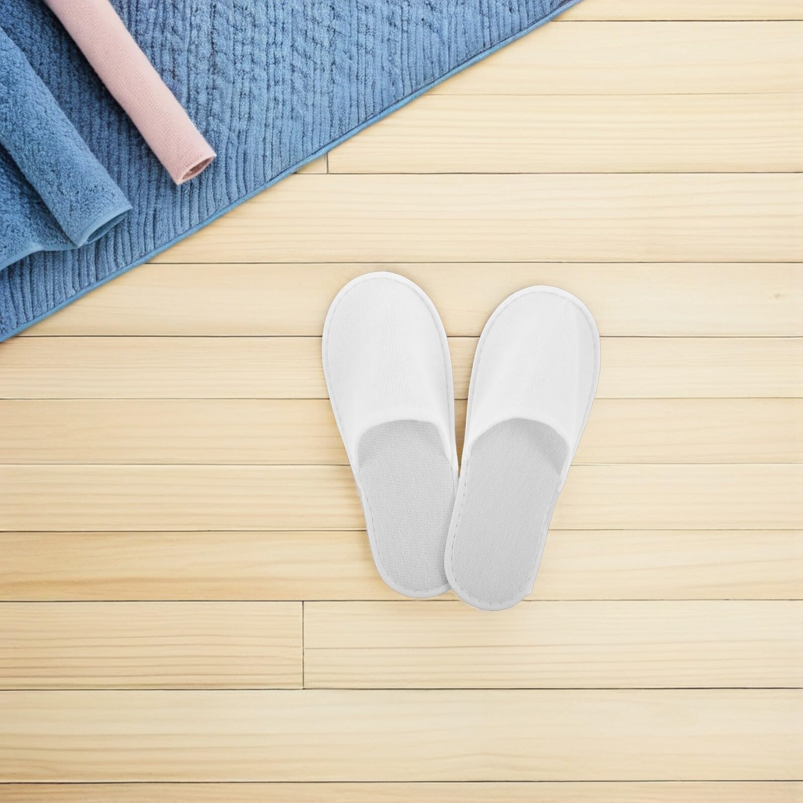 VILLCASE 28paare Einweg Hausschuhe mit Rutschfester Sohle Eva Pantoffeln für Gästehaus Reisen Hochzeiten und Gastronomie Unisex Einheitsgröße Dicker Sohle