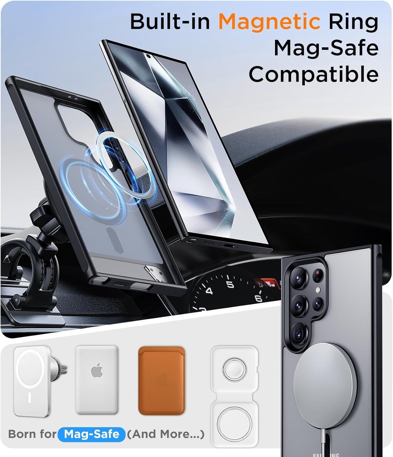 Elzzi Samsung S24 Ultra Magnetic Case - MagSafe & Kickstand -7