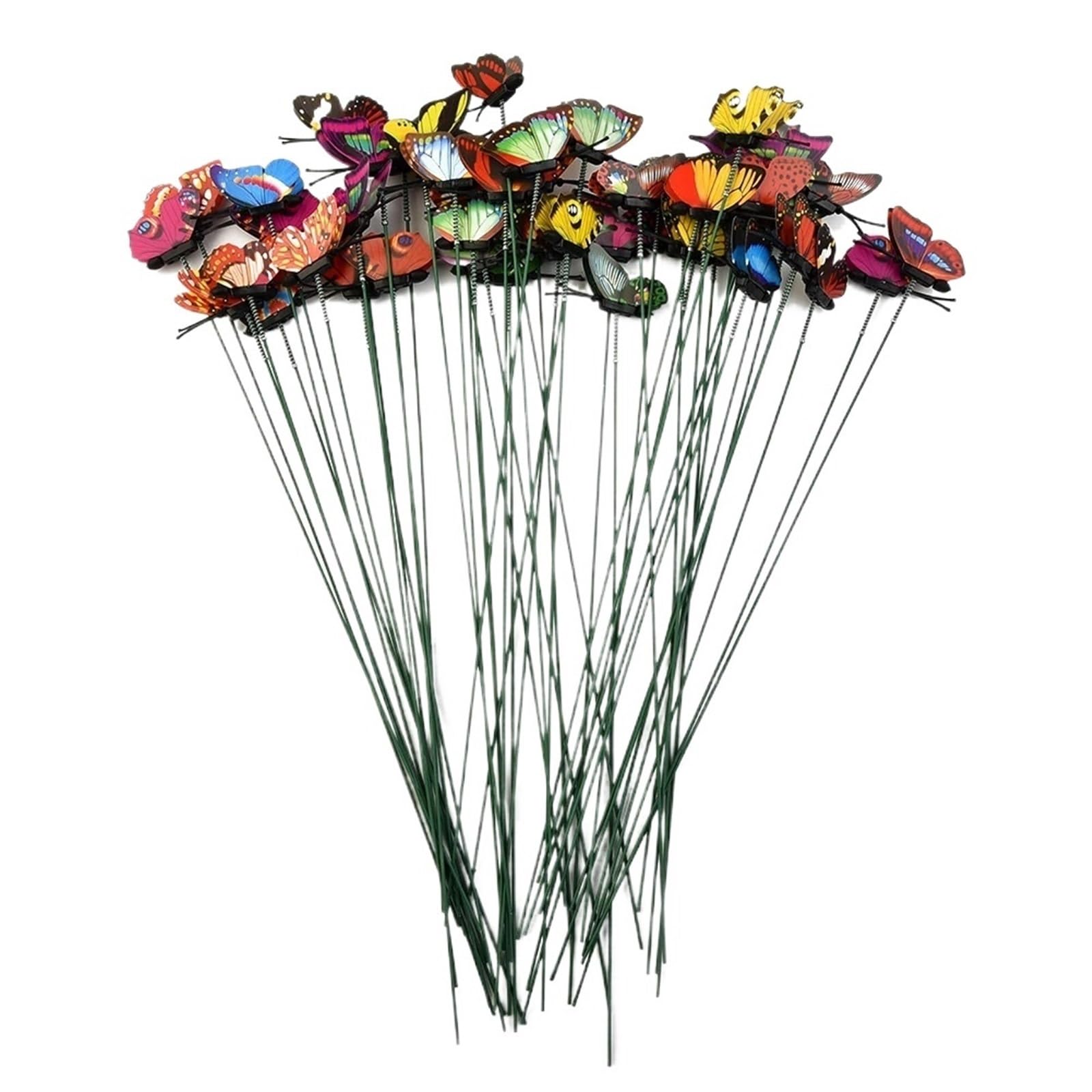 YUSUZH 50Pcs Butterfly Stakes Outdoor for Garden Fence Decor