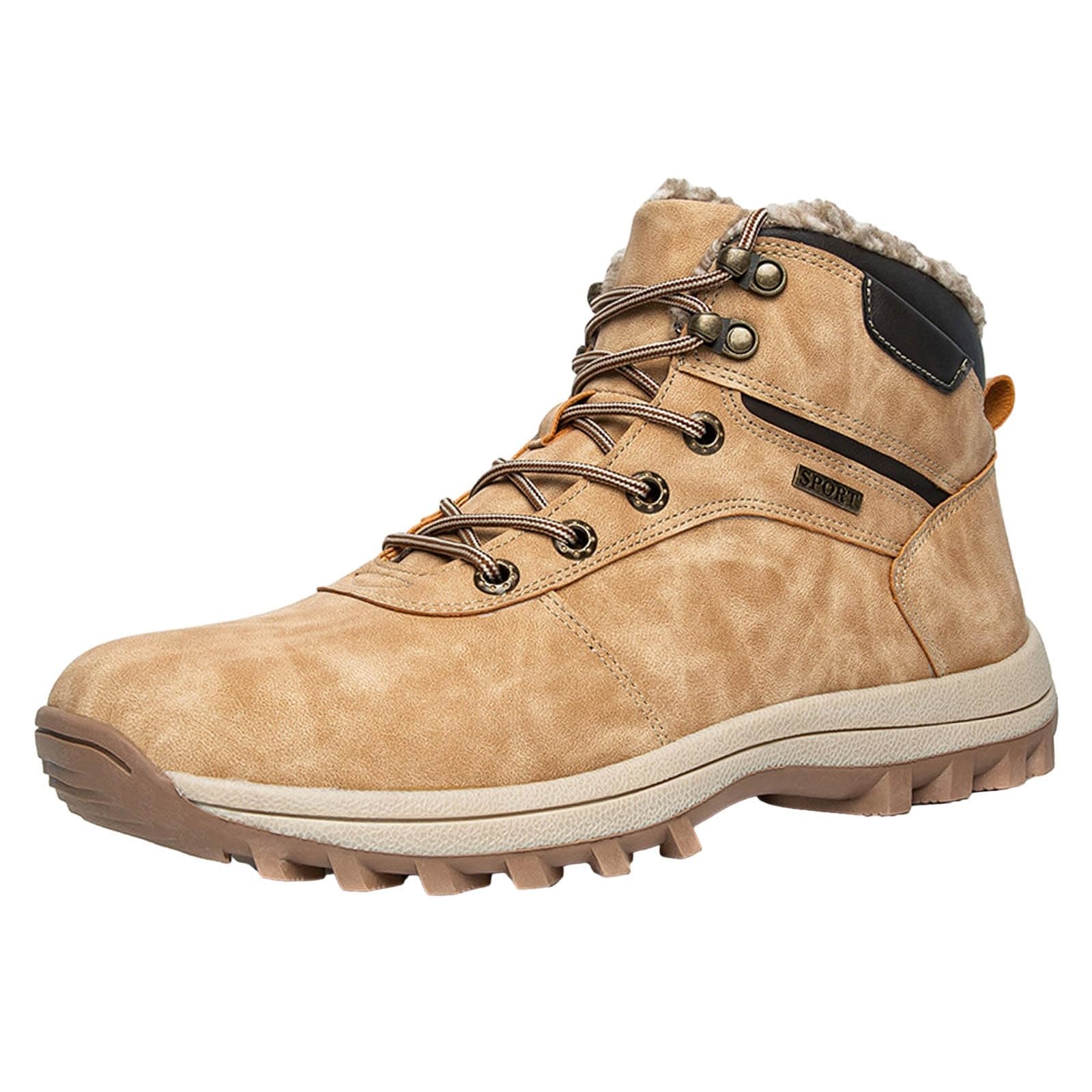 Ocio Temporada fría, Nieve algodón Acolchado, Botas Altas, Zapatos Transpirables para Estudiantes y Adolescentes, Hombre, Antideslizantes y cálidos para el frío_1