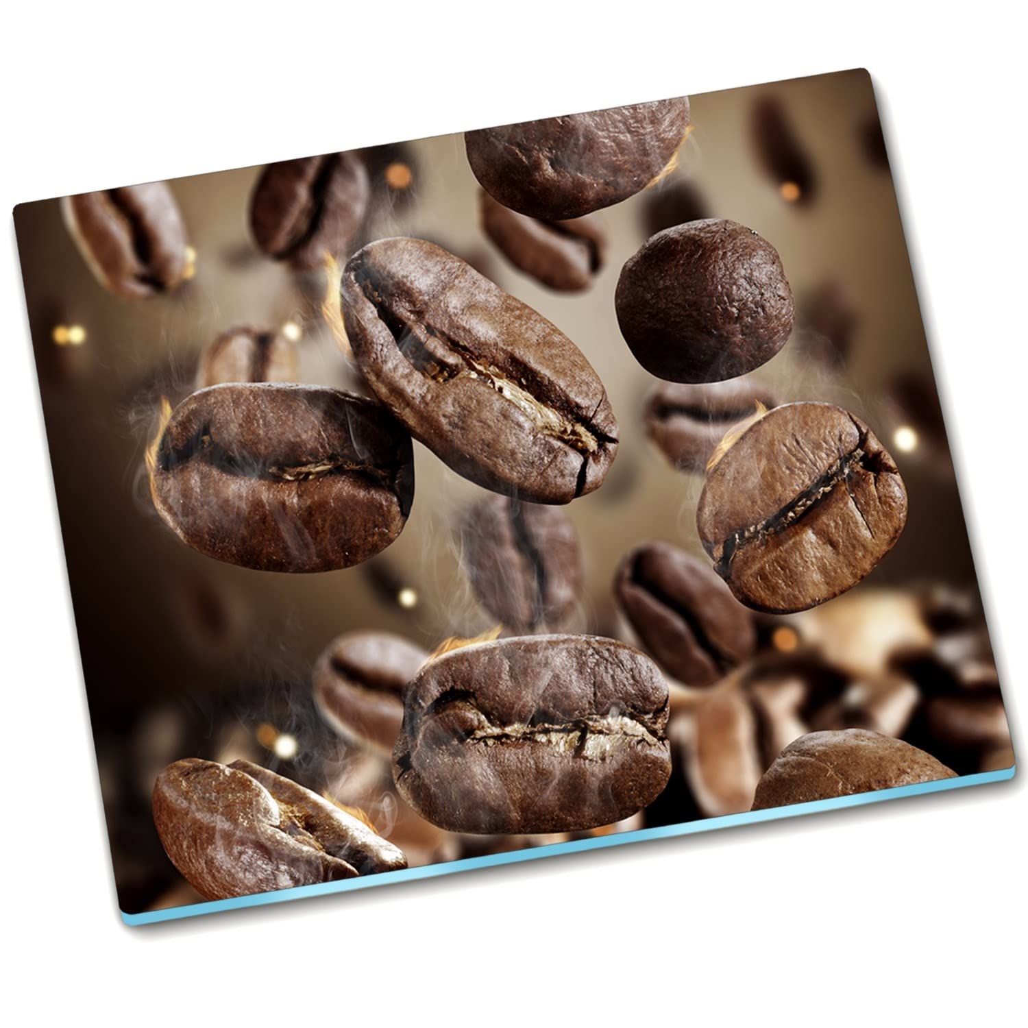 Plaque de protection de poêle 60x52 cm fond de hotte motif café cuisine