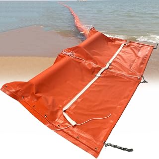 PVC Oil Boom, Float-Type Oil Containment Boom,Solid Floating Garbage Fences, Flood Barrier,for River/Port/Lake (0.75 * 10M)