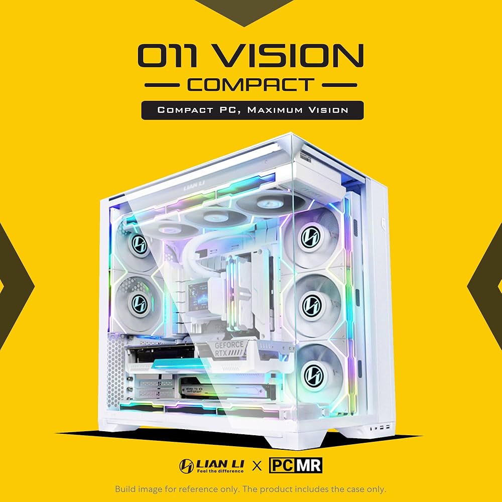Lian Li O11 VISION Compact White PCケース Buy LIAN LI O11 Vision ATX Mid Tower Cabinet (White) - Computech Store