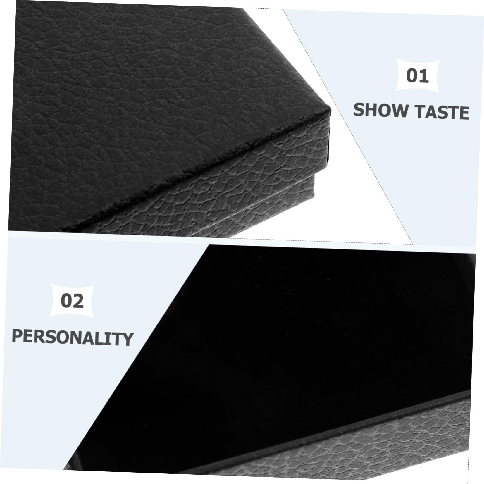 Schmuckkästchen Papier Litschi Maserung Schwarz 10 Stück Reise Schmuckbox Mit Schaumstoffpolster Für Ringe Halsketten Ohrringe Armbänder Aufbewahrung Geschenk