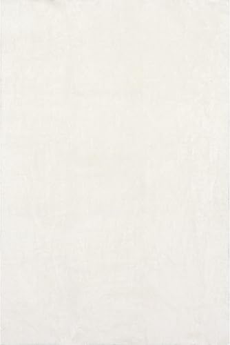 Miniatura 5 de nuLOOM Loni Solid - Alfombra de pelo largo lavable a máquina, 4 x 6 pies, color blanco