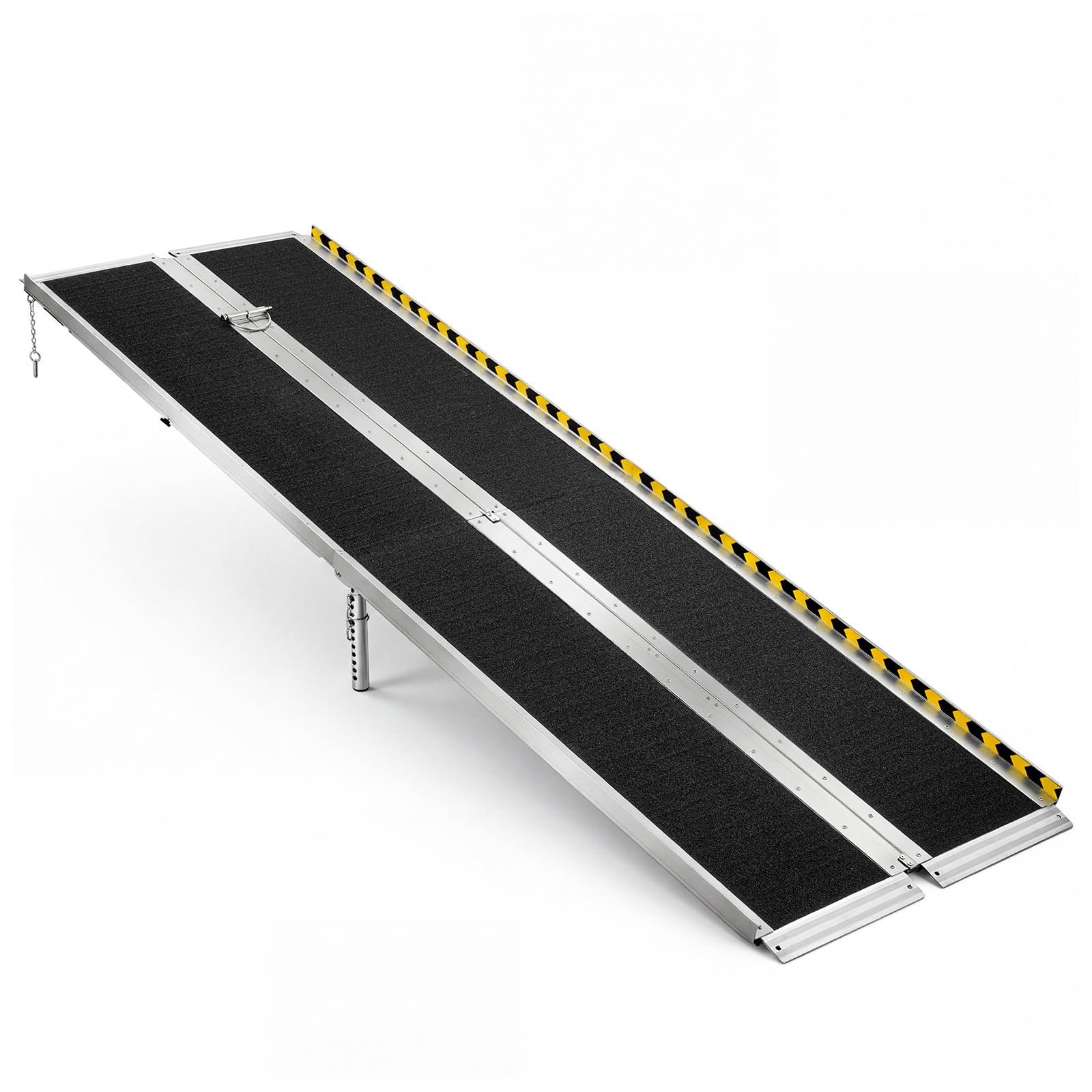 VEVOR Rampa Pieghevole per Sedie a Rotelle, 244 cm, Rampa Portatile in Alluminio Resistente, Superficie Antiscivolo, Portata Massima 363 kg, per Gradini, Scale, Ingressi, Porte, Soglie, Scooter