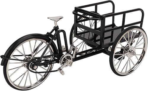 Triciclo retro ornamento mini modelo de bicicleta DIY juguete triciclo modelo metal miniatura decoración de bicicleta para el hogar mesita de noche