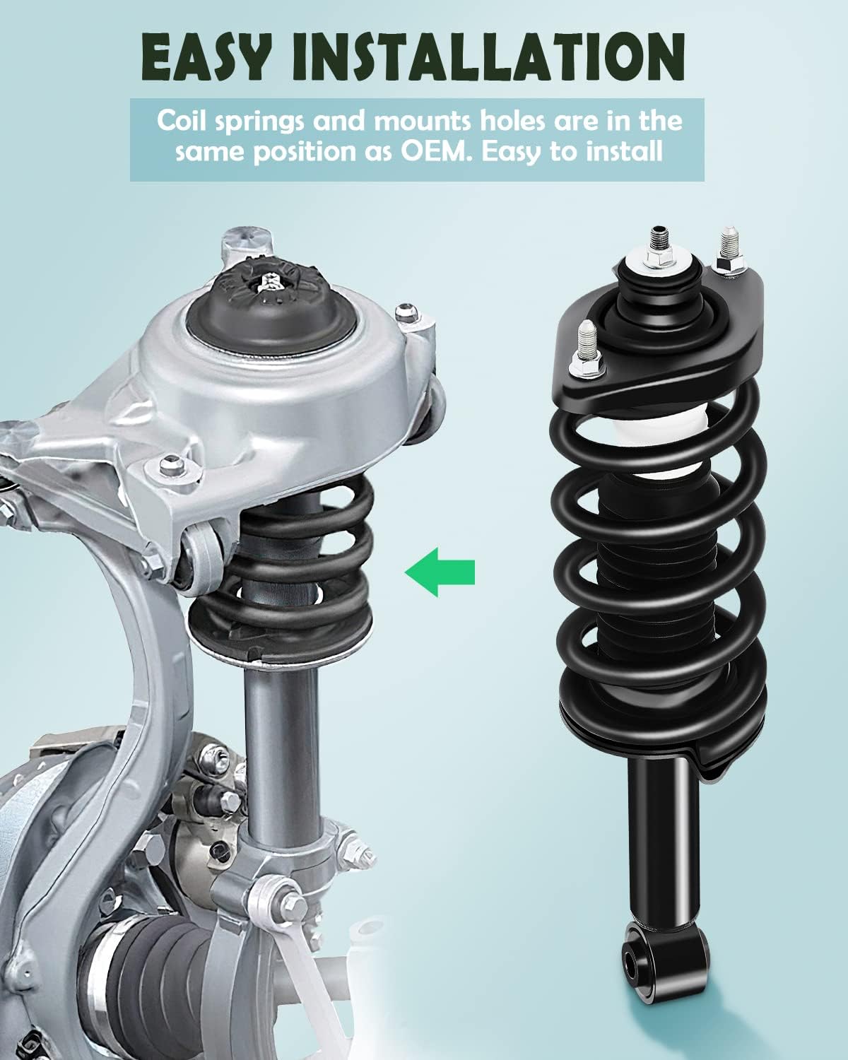 SCITOO Complete Strut Shock Coil Spring Assembly Kit Fit for 2012-2014 for Honda CR-V (Front and Rear Pair)