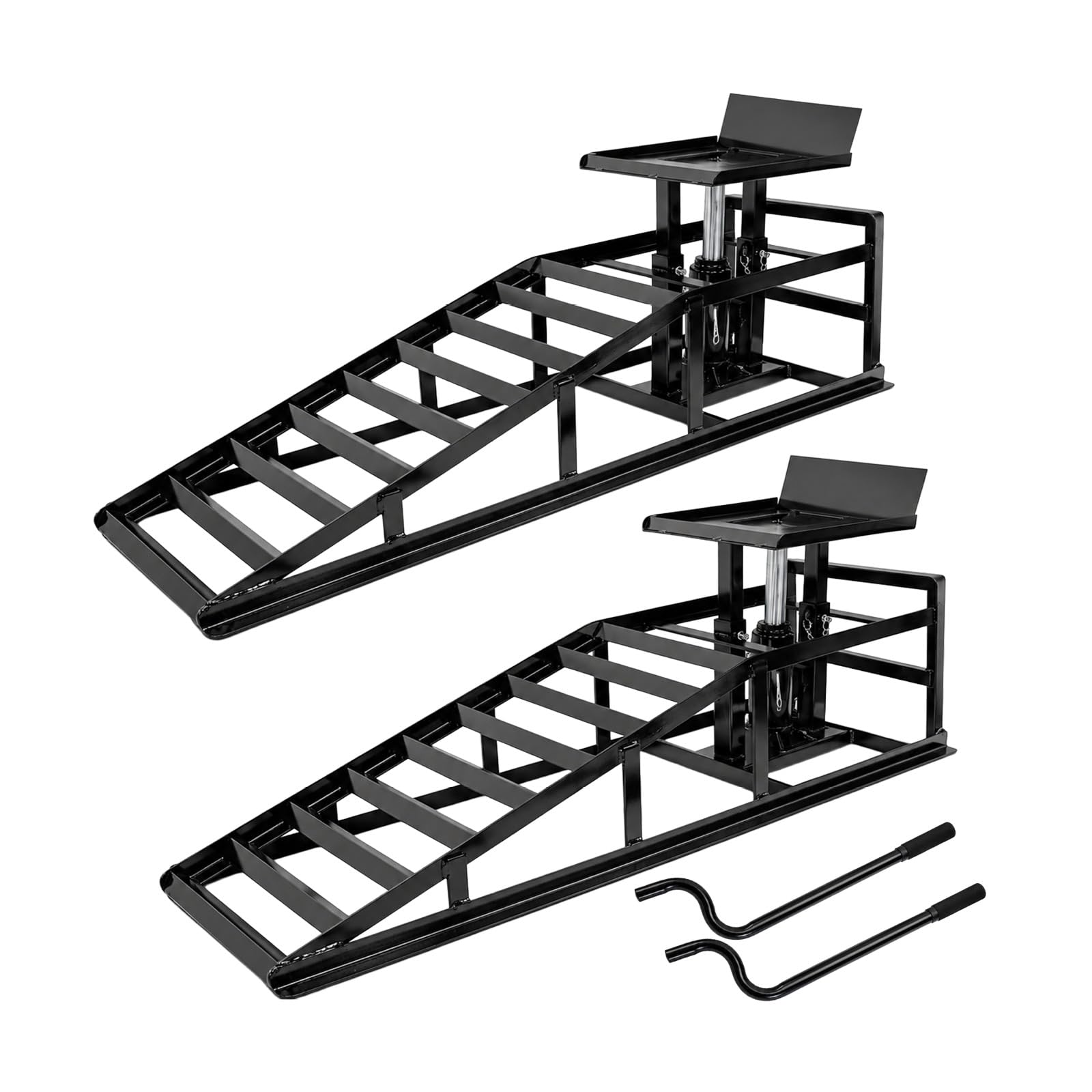 TRUTZHOLM hydraulischer Auffahrbock Auffahrrampe Pkw KfZ Verladerampen Wagenheber höhenverstellbar (2 Stück)