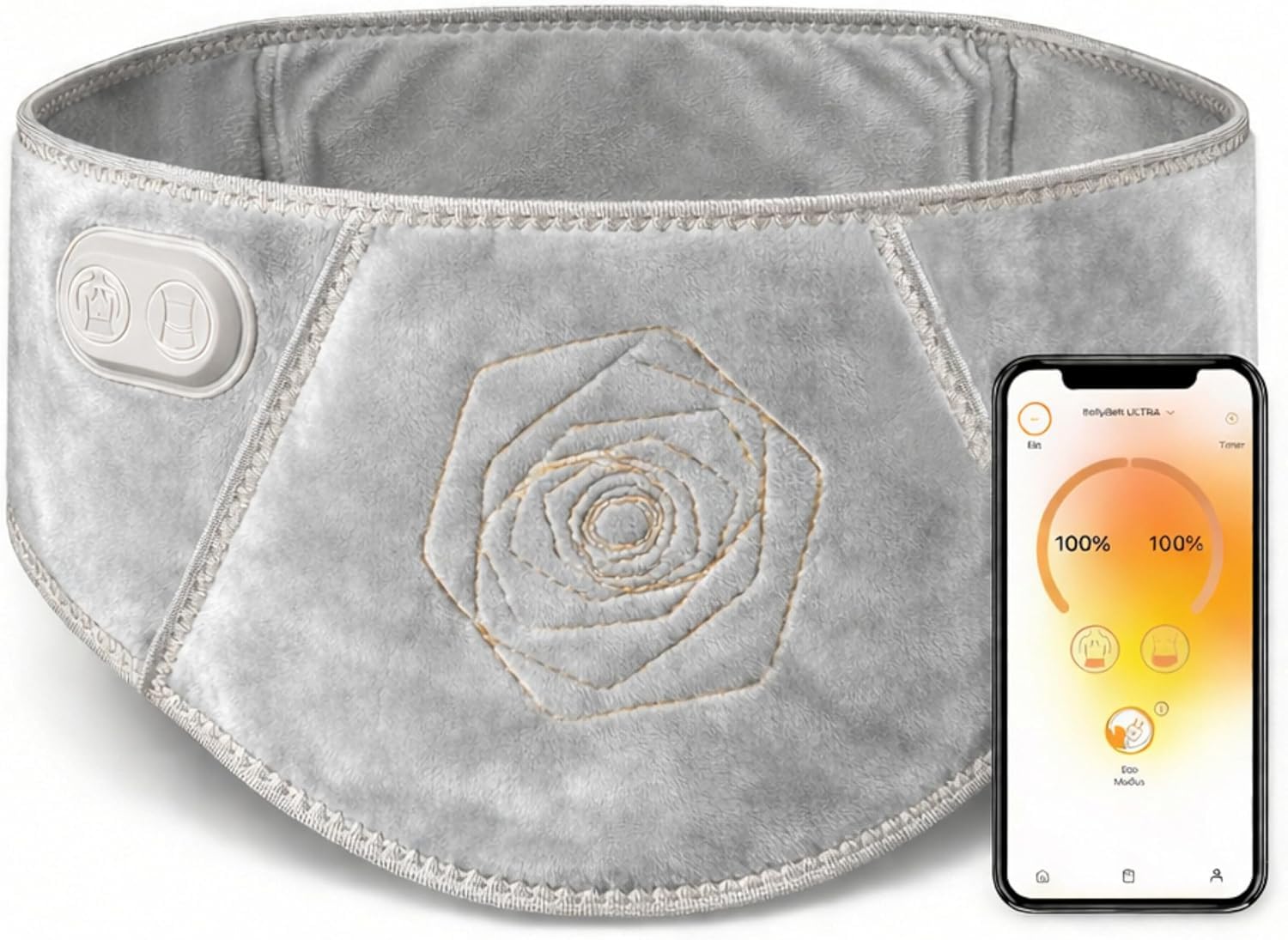 Vulpés BellyBelt Ultra Dual Zone – Ceinture Chauffante Règles & Menstruelle | Chaleur Infrarouge pour Règles Douloureuses, Endométriose | Batterie Rechargeable 10.000mAh