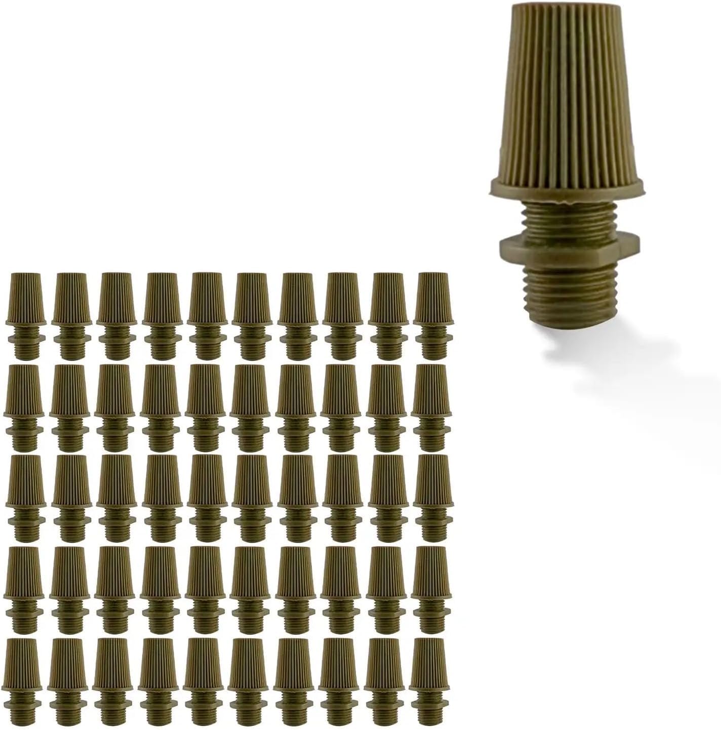 LEDSone Lighting Cord Grips with 10mm Male Thread Strain Relief Repair Carbon Steel Cable Glands Screws Directly Lamp Holder Wiring Hanging Ceiling Pendant (50 Pack)