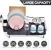 KINGRACK Drainage Rack Tableware Expandable (32-47CM) Drainage Rack Drainage Rack Stainless Steel with Removable Cutlery Holder Kitchen Tableware Drainage Rack Black