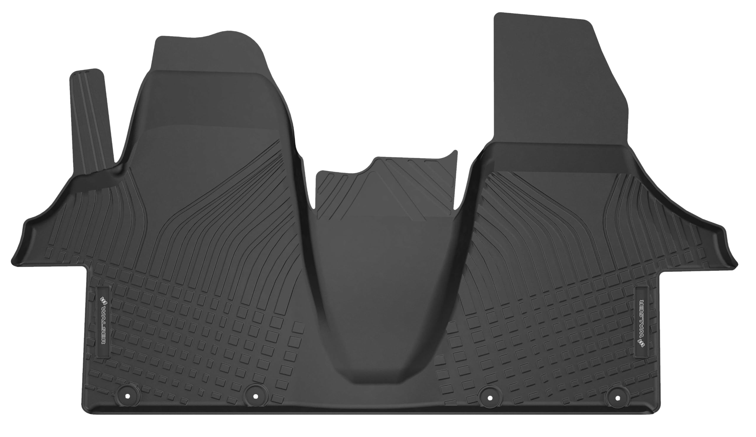 WALSER alfombrillas de coche premium compatibles con VW Multivan T6.1 2019-2024, alfombrillas de coche de goma 100% a medida - made in EU